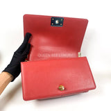 Chanel Boy Medium Chevron Red GHW #23 (2016).