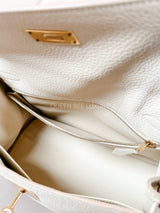 Hermes Kelly 28 / K28 Retourne Craie Veau Togo GHW #W.