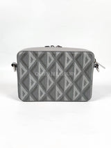 Dior Zipped Pouch Crossbody Diamond Print Grey Coated Canvas 2022