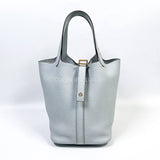 Hermes Picotin 18 Blue Pale Clemence GHW #B (2023).