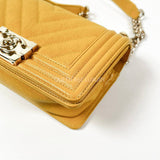 Chanel Boy Chevron Small Caviar Yellow LGHW #28 (2019).