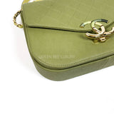 Chanel Cuba CC Top Handle in Grained Calfskin Green LGHW #25 (2018)