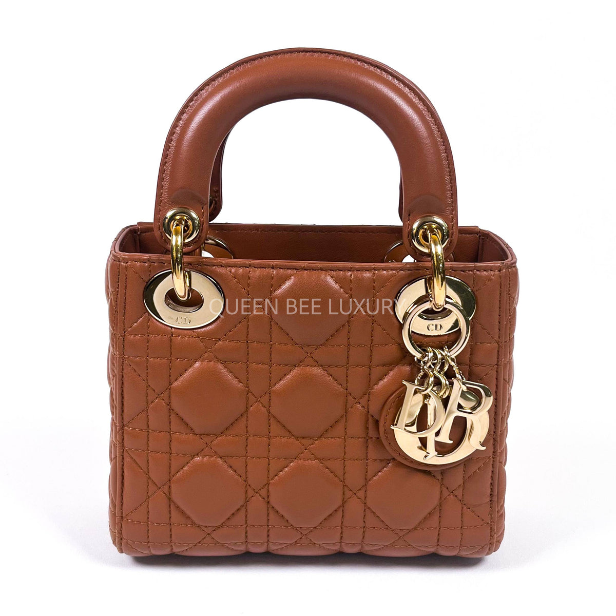 Lady Dior Mini Lambskin Brown / Tan GHW 2017.