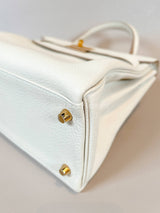 Hermes Kelly 28 / K28 Retourne Craie Veau Togo GHW #W.