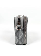 Dior Zipped Pouch Crossbody Diamond Print Grey Coated Canvas 2022