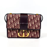 Dior Montaigne 30 Canvas Oblique Maroon GHW 2019