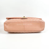 Chanel Flap Shoulder / Sling Bag Salmon Pink Lamsbkin Chevron GHW #16