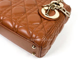 Lady Dior Mini Lambskin Brown / Tan GHW 2017.