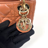 Lady Dior Mini Lambskin Brown / Tan GHW 2017.