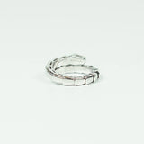 Bvlgari Serpenti Viper Ring 18K White Gold with Pavé Diamonds Size 48-50.