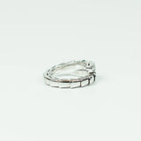 Bvlgari Serpenti Viper Ring 18K White Gold with Pavé Diamonds Size 48-50.