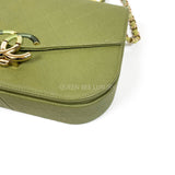 Chanel Cuba CC Top Handle in Grained Calfskin Green LGHW #25 (2018)