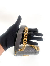 Chanel Boy Small Dark Grey GHW (Chip)