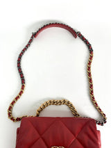 Chanel C19 Small Lambskin Red #30 (2020)
