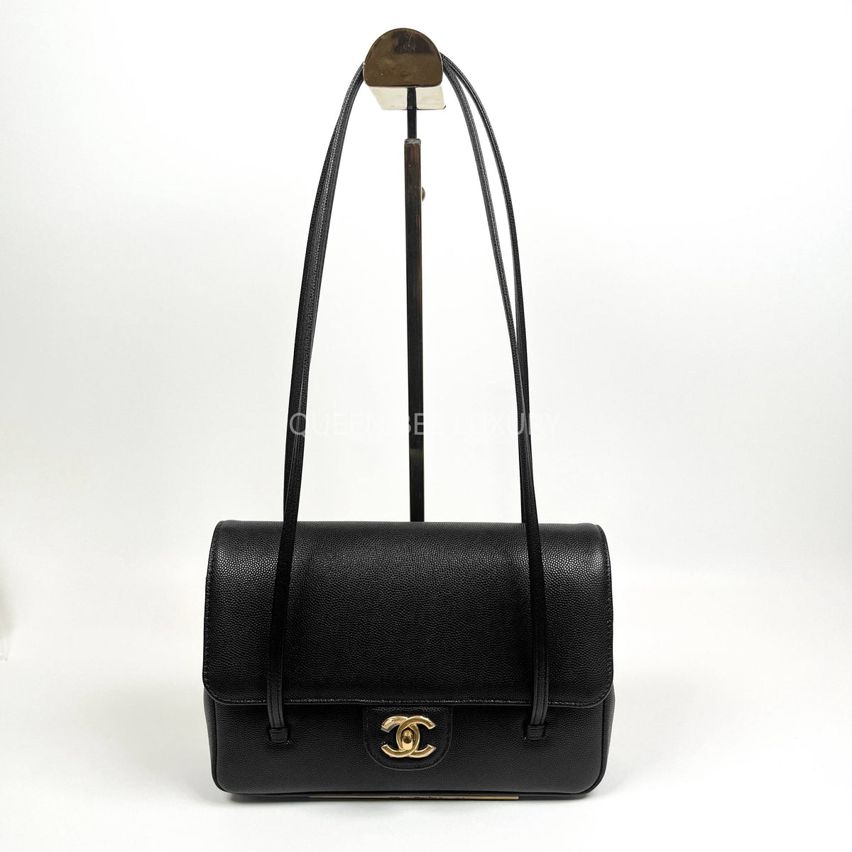 Chanel C26 Preppy Small Black Caviar GHW (Chip).