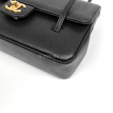 Chanel C26 Preppy Small Black Caviar GHW (Chip).