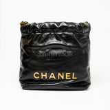 Chanel C22 Mini Black GHW (Chip)
