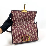 Dior Montaigne 30 Canvas Oblique Maroon GHW 2019