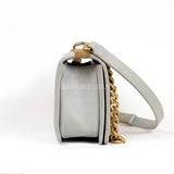 Chanel Boy Medium Light Grey Caviar GHW #25 (2018)