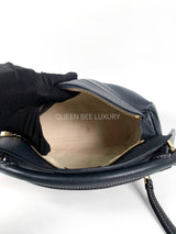 Loewe Puzzle Small Indigo Blue Grained GHW 2019