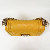 Chanel Boy Chevron Small Caviar Yellow LGHW #28 (2019).