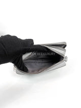 Dior Zipped Pouch Crossbody Diamond Print Grey Coated Canvas 2022