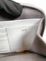 Dior Zipped Pouch Crossbody Diamond Print Grey Coated Canvas 2022