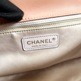Chanel Flap Shoulder / Sling Bag Salmon Pink Lamsbkin Chevron GHW #16