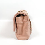Chanel Flap Shoulder / Sling Bag Salmon Pink Lamsbkin Chevron GHW #16