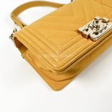Chanel Boy Chevron Small Caviar Yellow LGHW #28 (2019).