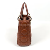 Lady Dior Mini Lambskin Brown / Tan GHW 2017.