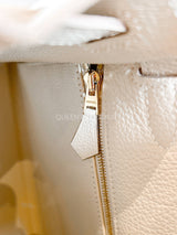 Hermes Kelly 28 / K28 Retourne Craie Veau Togo GHW #W.